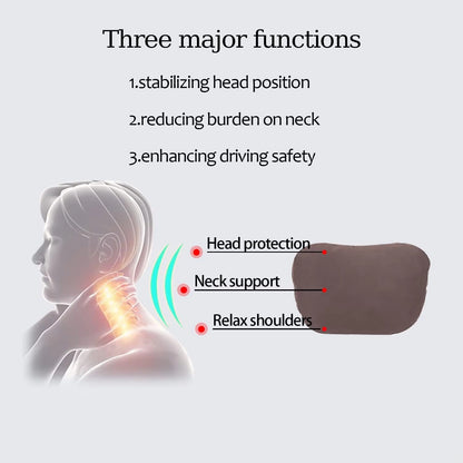 Car Neck Pillow Car Seat Headrest Pillow Auto Memory Cotton Protector Cushion for Universal Car Head Support for Gaming Chair