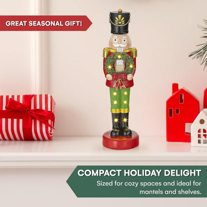 Christmas Snowman Decor Christmas Figurines Resin Snowman Lighted Decorations Indoor Christmas Nutcracker LED Holiday Light up Snowman Indoor Festive Fiber Optic Decorations